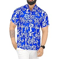 LA LEELA Men's Hawaii Shirt Button Down Aloha