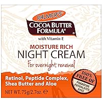 Cocoa Butter Formula Overnight Moisture Rich Night Facial Cream, 2.7 Ounces (Pack of 6)