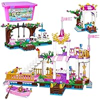 Building Set for Girls, Friends Water Park Dream Lake Building Blocks Toys with Storage Box, Creative Construction STEM Building Set Christmas Birthday Gift for Ages 6-12 Girls(746PCS)