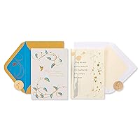 Papyrus Sympathy Cards with Envelopes, Gold Glitter (2-Count)