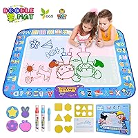 Water Doodle Mat Drawing Kids Painting Writing Board Educational Toys Gifts 37.7X 29.1 Inches Extra Large Coloring Mats for Toddlers Boys Girls Age 3 4 5 6 7 8 9 10 11 12 Year Old