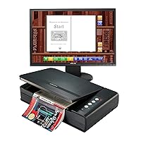 Plustek OpticBook 4800 Book Scanner with Intuitive Software Bundle, High Scan Speed, Auto Crop & Rotate, 2mm Book Edge Design, Convert to ePUB/PDF/Searchable PDF/Word/Tiff/Excel, for Windows 7/8/10/11