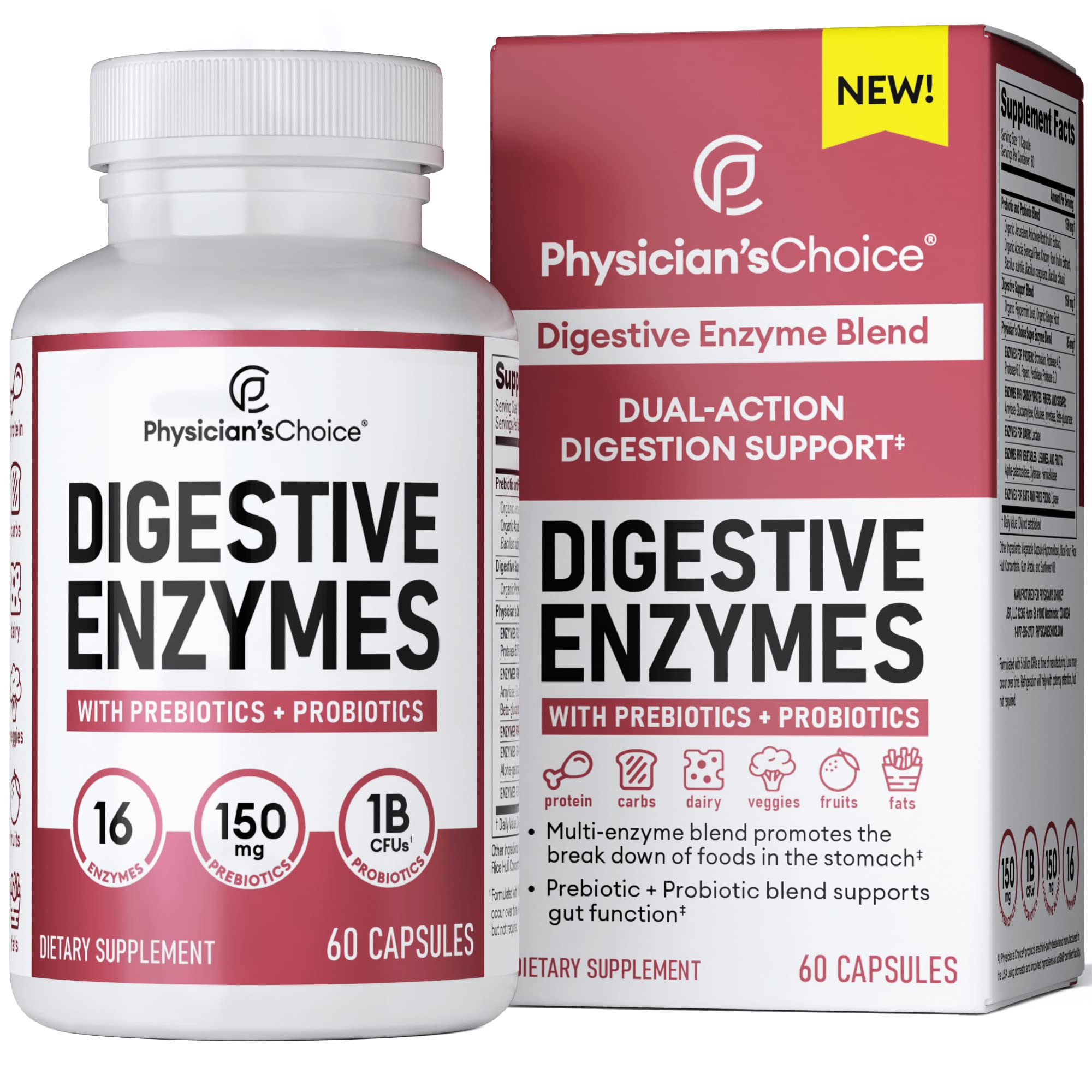 Physician's CHOICE Probiotics for Women & Digestive Enzymes Bundle