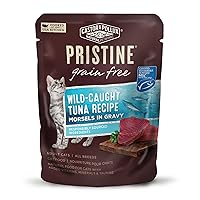 Pristine Grain Free Wild-Caught Tuna Recipe Morsels in Gravy Wet Cat Food