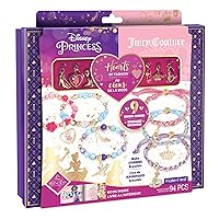 Make It Real - Disney Princess X Juicy Couture Hearts of Fashion - DIY Charm Bracelet Making Kit w/Disney & Juicy Couture Charms - Arts & Crafts Bead Kit for Girls & Teens - 6 Bracelets - Ages 8+