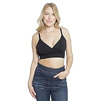 Ingrid & Isabel Seamless Cooling Crossover Nursing Bra, Comfortable Wireless Support for Breastfeeding