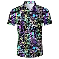 ALISISTER Hawaiian Shirt for Men Funny Novelty Button Down Short Sleeve Shirts Summer Holiday Tops