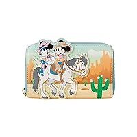 Loungefly Disney Western Mickey and Minnie Zip Around Wallet