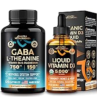 NUTRAHARMONY Organic Vitamin D3 Drops & GABA with L-Theanine Capsules