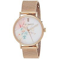 Ted Baker Women's Quartz Stainless Steel Strap, Rose Gold, 18 Casual Watch (Model: BKPPHS124)