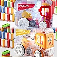 Upgraded Automatic Domino Train with 180 Dominos,Toys for Boys 4-6,STEM Toys for 5 Years Old,Christmas Birthday Gifts for Age 4 5 6 7 8 Boys Girls Toddlers