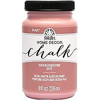 FolkArt, Blushed Pink Assorted Home Décor 8 fl oz / 236 ml Acrylic Chalk Paint For Easy To Apply DIY Arts And Crafts, Ultra Matte Finish, 11958