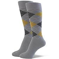 Men's/Groomsmen Wedding Argyle Dress Socks (One Size & XL Extra Large Size)