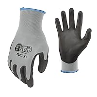 Gorilla Grip Grey Slip Resistant All Purpose Work Gloves