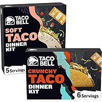 Taco Bell Taco Dinner Kit, Soft, 14.6 Ounce with Taco Bell Crunchy Taco Dinner Kit (12 Count per Box)
