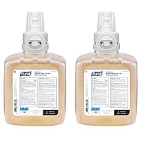 PURELL Foam Handwash 2% CHG Antimicrobial Foam, Fragrance Free, 1200 mL Foam Hand Soap Refill for PURELL CS8 Automatic Soap Dispenser (Pack of 2) – 7881-02 - Manufactured by GOJO, Inc.