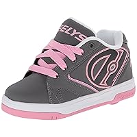 Heelys Kids Propel Skate Shoe, Grey/Pink, 8 M US