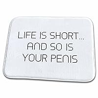 3dRose - Life is Short…and SO is Your Penis - Bathroom Bath Rug Mat - (rug-223198-1)