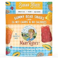 Sugar Free Gummy Bears Snacks | Delicious with Electrolytes and Fiber | Made with Organic Ingredients | Variety Pack | Vegan | Gluten Free | Non-GMO | Family Size | 240 Grams