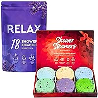 Cleverfy Shower Steamers Pack of 18 and Pack of 6: Variety Pack Bundle. Shower Bombs with Essential Oils.