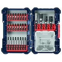 BOSCH SDMS38 38-Piece Assorted Impact Tough Screwdriving Custom Case System Set for Screwdriving Applications