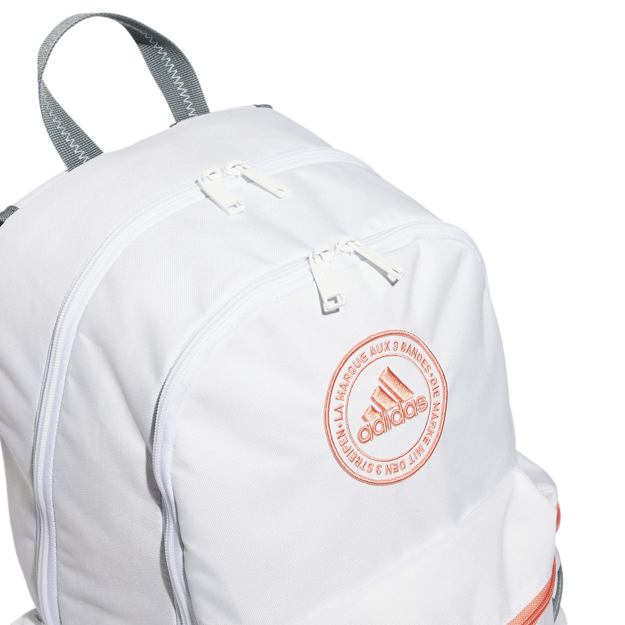 adidas City Icon Backpack, White/Onix Grey/Wonder Clay, One Size