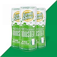 Lemi Shine Dish Detergent Booster, Hard Water Stain Remover, Multi-Use Citric Acid Cleaner (12 oz Container, 3 Pack Bundle)