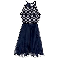 Speechless Girls' Halter Neck Fit and Flare Party Dress