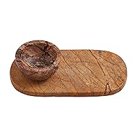 Mud Pie Brown Marble Tidbit Set, tray 4