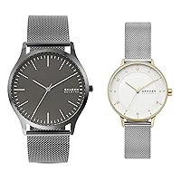 Skagen Signatur Minimalist Men's Watch with Stainless Steel Bracelet, Mesh or Leather Band