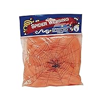 Rubies Large Orange Spider Web with Spiders