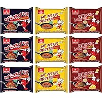 Spicy Instant Noodle Variety, Hot Lobster, Hot Cheese Chicken, Hot Cheese Lobster, 4 Ounce Each, Pack of 9
