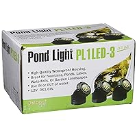 Jebao PL1LED-3PS Submersible LED Pond Light with Photcell Sensor, 2.25