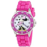 Kids Disney Mickey Mouse Minnie Mouse Analog Quartz Time Teacher Wrist Watch for Toddlers, Boys & Girls to Learn How to Tell Time