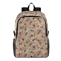 ALAZA Watercolor Rose Flower Bouquet Paisley Packable Hiking Outdoor Sports Backpack