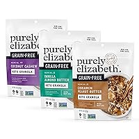 Purley Elizabeth Keto Granola Best Sellers Variety Pack, Made with Nuts and Seeds, Grain-Free, Gluten-Free, Non-GMO (3ct, 8oz Bags)