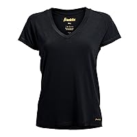 Franklin Sports Women's Cross Back V-Neck T-Shirt-Relaxed Fit
