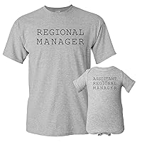 Regional Manager - Funny Joke Adult T Shirt & Infant Creeper Bundle