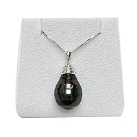 14.5MM Huge Size Tahitian Cultured Pearl Pendant with 18 Inches sterling silver necklace, Pendant Necklace Only for Women, Only 1 pc available