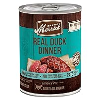 Merrick Grain Free Premium And Natural Canned Dog Food, Soft And Healthy Wet Recipe, Real Duck Dinner - (Pack of 12) 12.7 oz. Cans