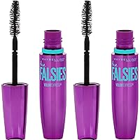 Volum' Express Falsies Volumizing, Washable Mascara, Blackest Black, 2 Count