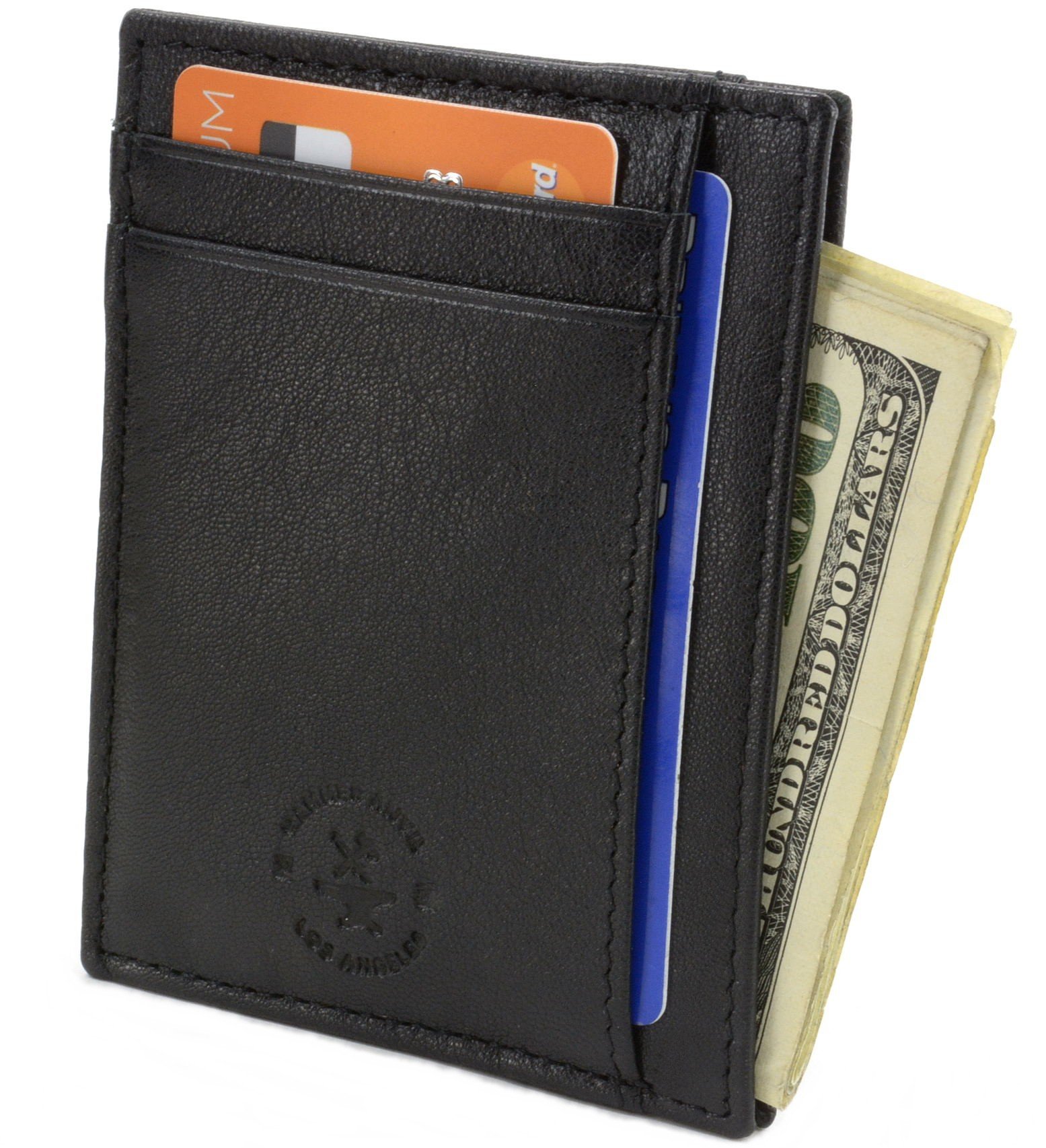 HAMMER ANVIL RFID Blocking Minimalist Front Pocket Wallet Genuine Leather