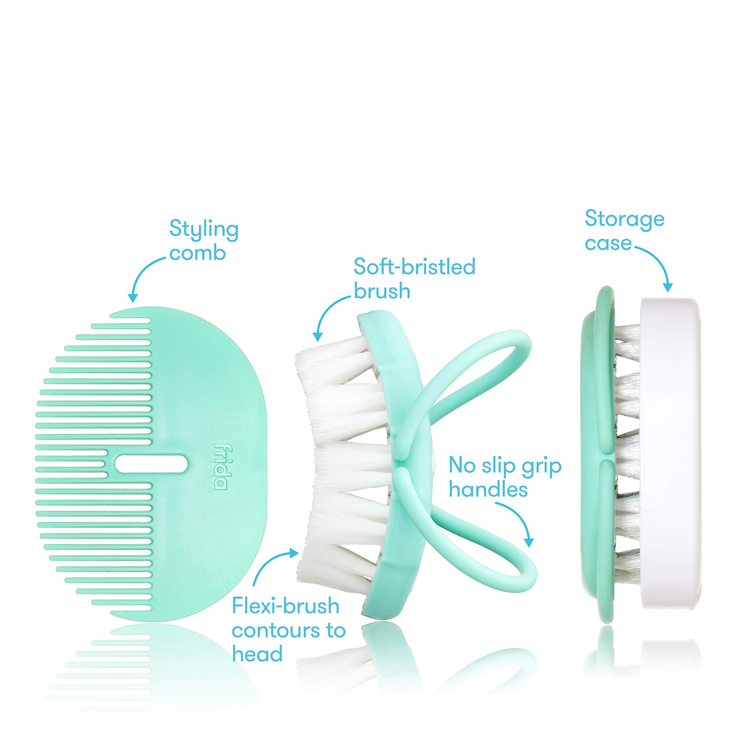 Frida Baby Infant Head-Hugging Hairbrush + Styling Comb Set, from The Makers of NoseFrida