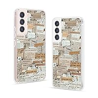 for Samsung Galaxy S22+ Aesthetic Newspaper Collage Case, Retro Vintage Lifestyle Art Anti-Scratch Shockproof Soft TPU Case for Galaxy S22+