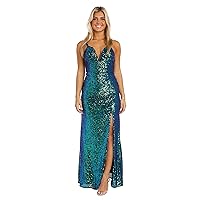 Long Sequined Evening Prom Gown