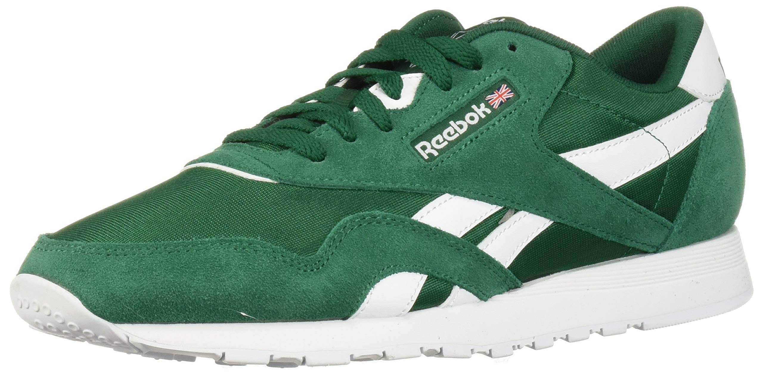 Reebok Men's Classic Nylon Running Shoe, Clover Green/White, 4