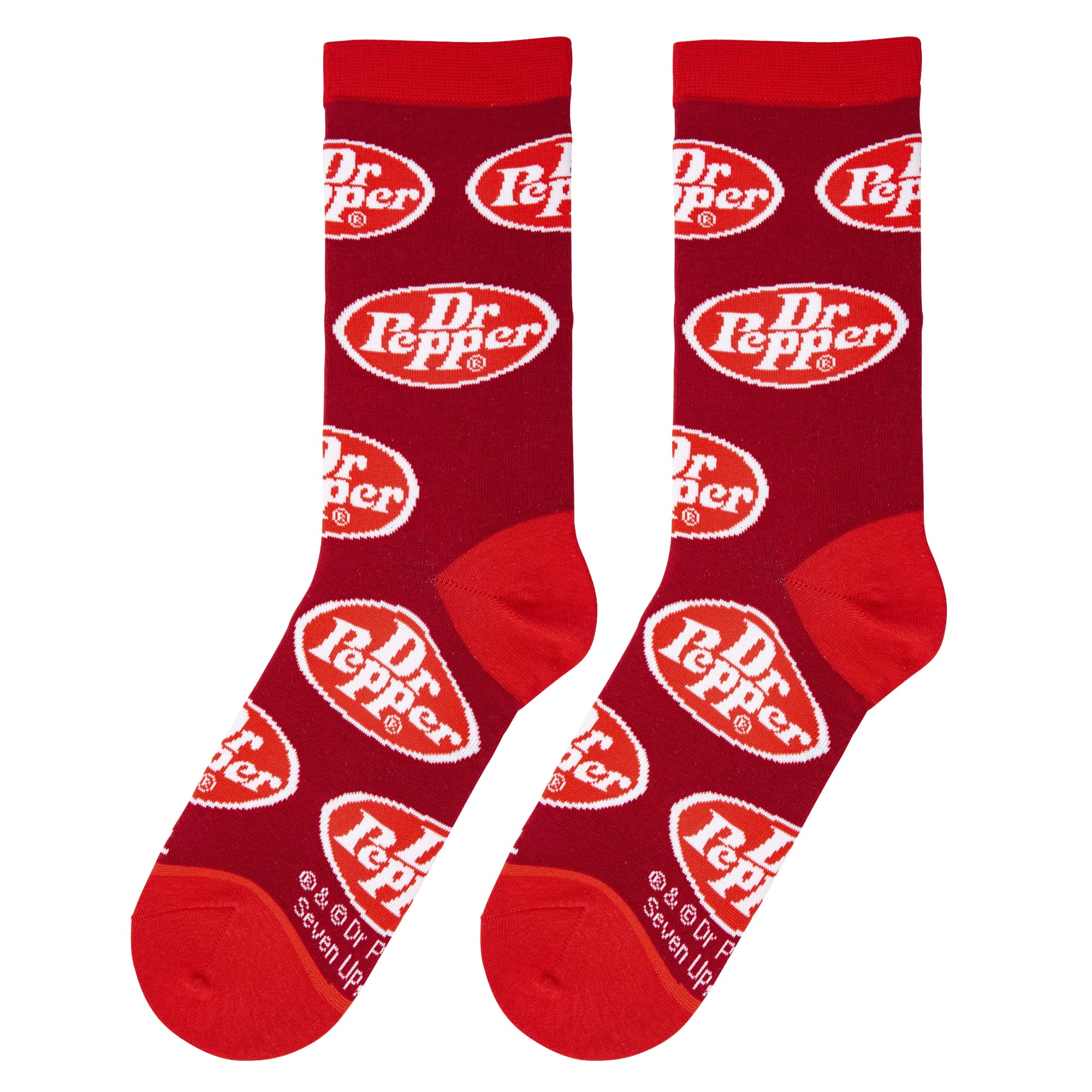 Cool Socks, Dr. Pepper Fun Retro Print Novelty Gift Socks for Men & Women Sizes
