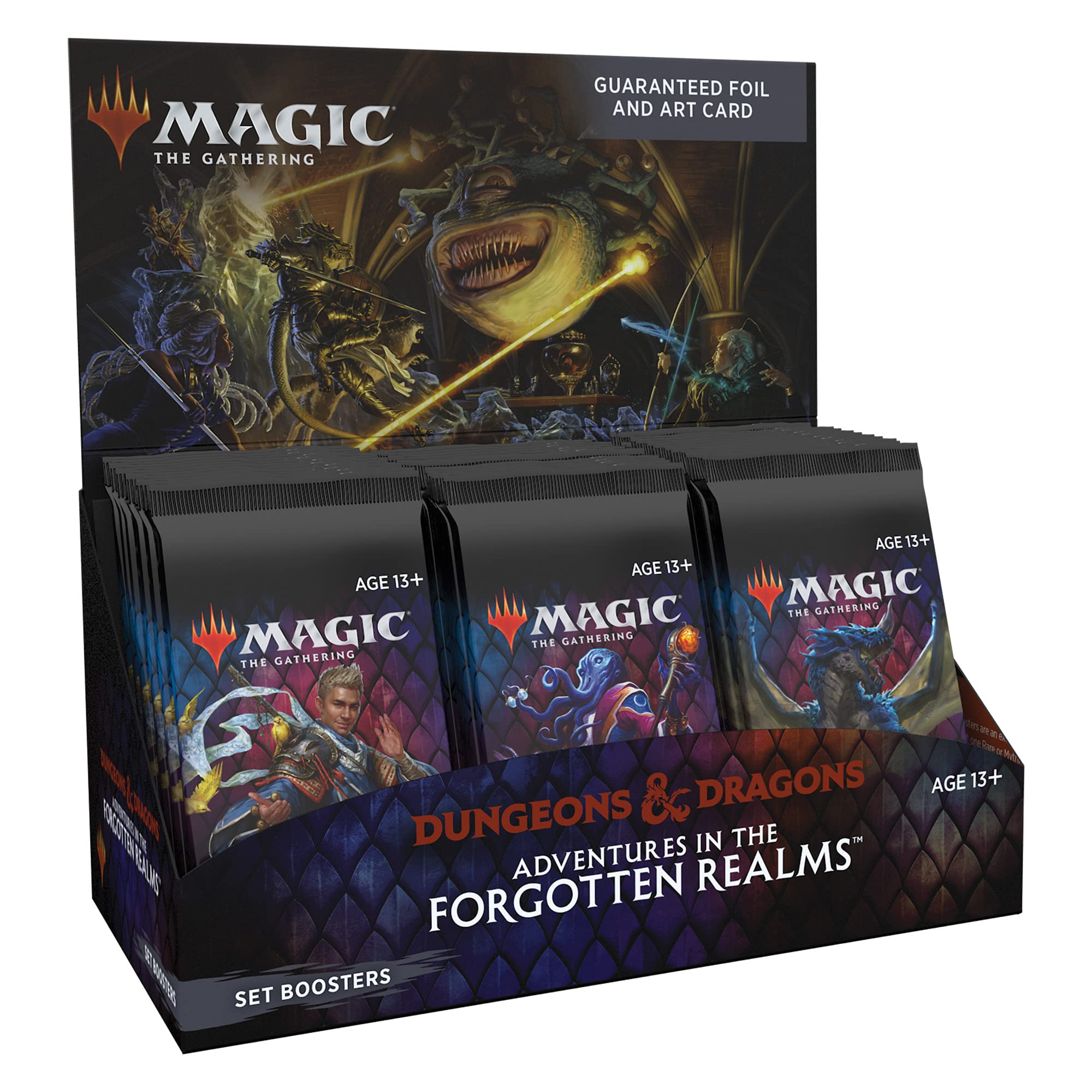 Magic: The Gathering Adventures in the Forgotten Realms Set Booster Box | 30 Packs (360 Magic Cards), Black