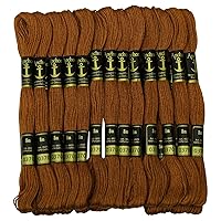 25 x Anchor Stranded Cotton Thread Hand Cross Stitch Sewing Embroidery Floss Skeins-Brown