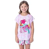 INTIMO Dreamworks Trolls Girls' Poppy Happy Sleep Pajama Set Shorts Crewneck